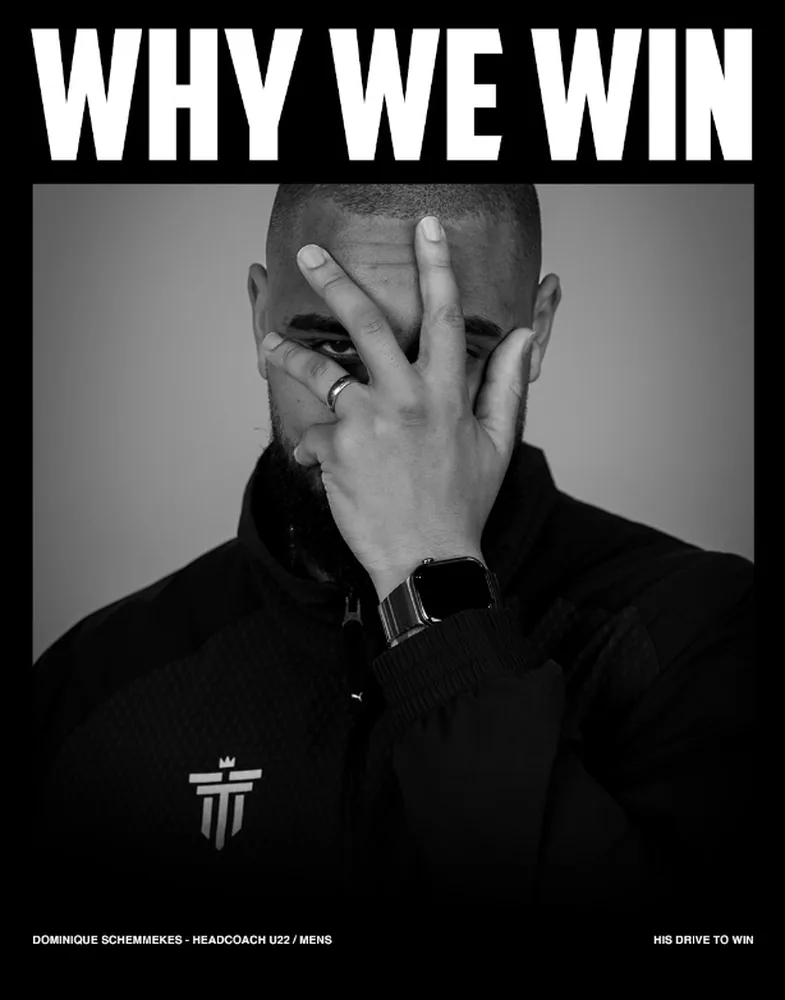 Poster "Why we win" — Dominique Schemmekes, headcoach U22.